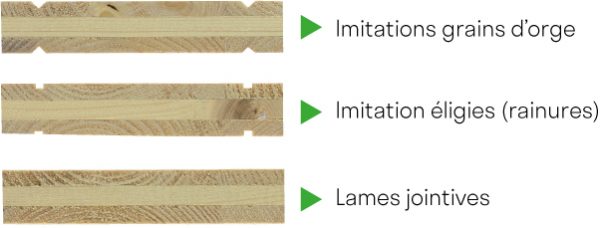 Volets Guignard Imitations grains d'orge, Imitation élégies, Lames jointives