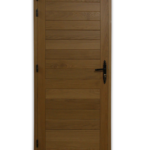 Porte en bois avec des lames horizontales, Volets Guignard.